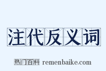 注代反义词是什么意思的图片